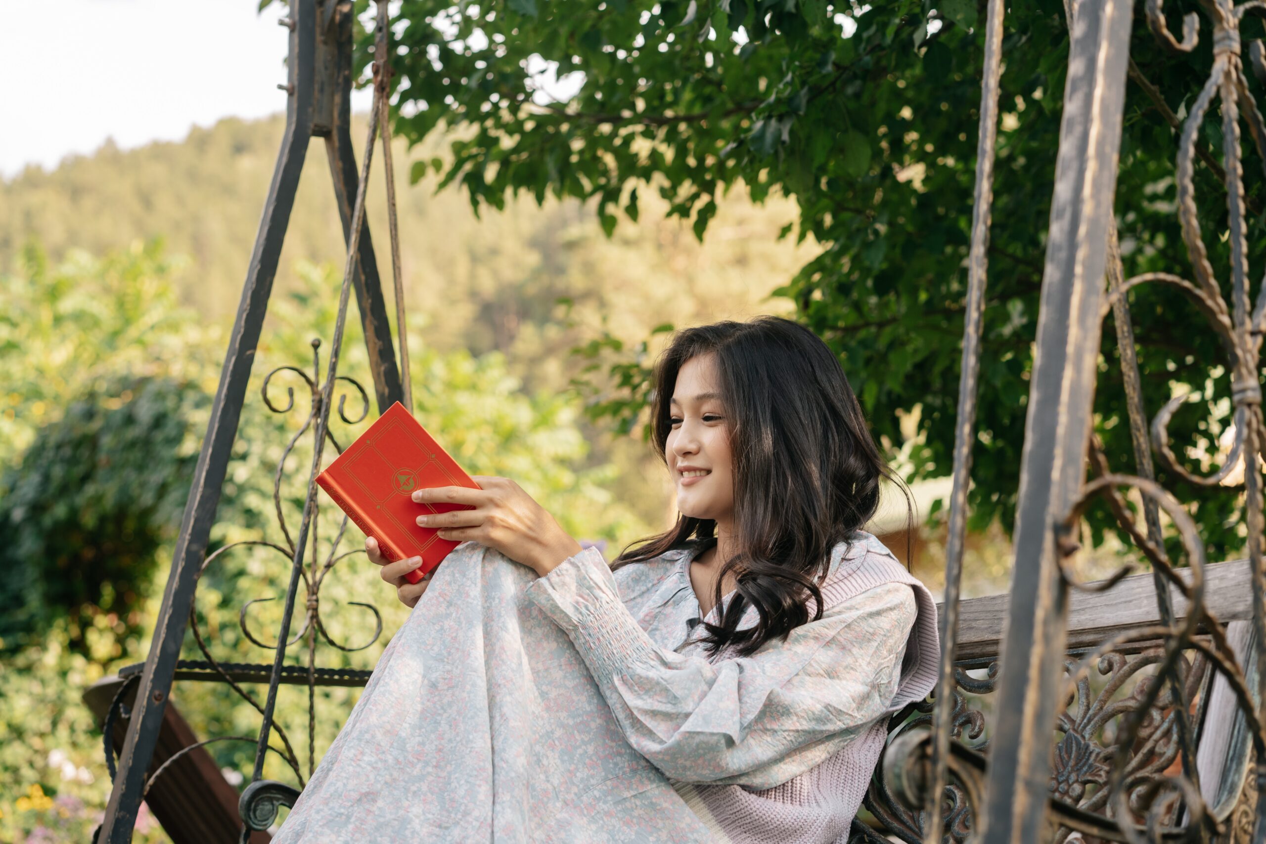 Woman reading a book